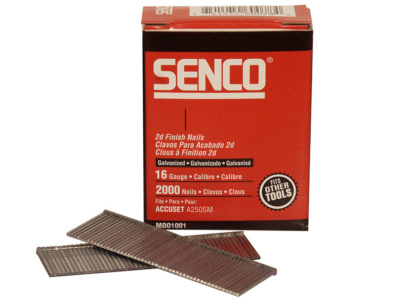 Straight Brad Nails Galvanised 16G x 63mm (Pack 2000)