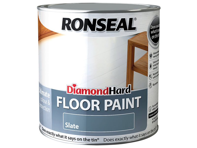 Diamond Hard Floor Paint Satin White 2.5 litre