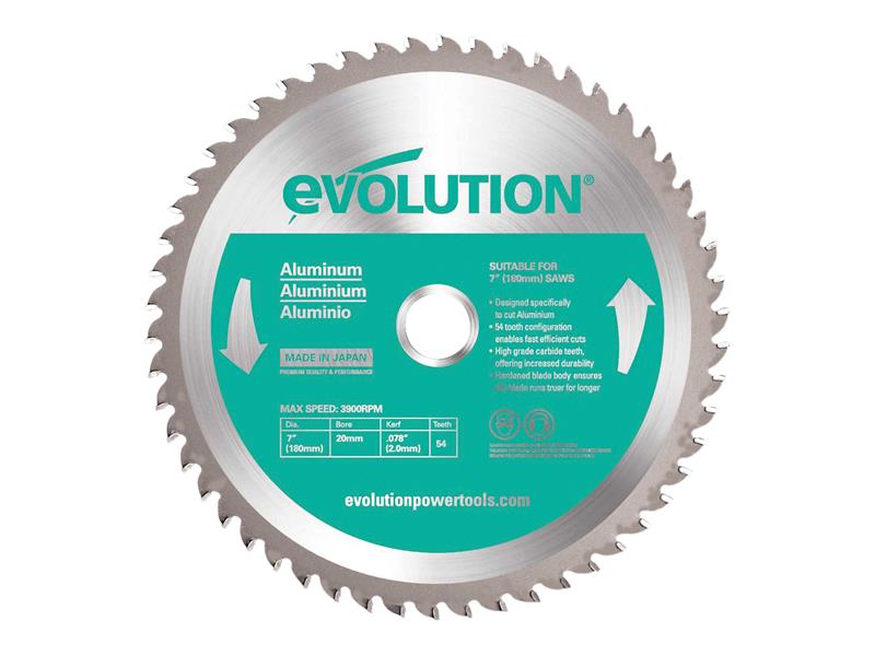 Aluminium Cutting Circular Saw Blade 180 x 20mm x 54T                           