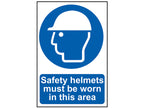 Safety Helmets Must Be Worn In This Area - PVC Sign 400 x 600mm