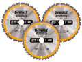 DT1962 Construction Circular Saw Blade 3 Pack 216 x 30mm 2 x 24T 1 x 40T        