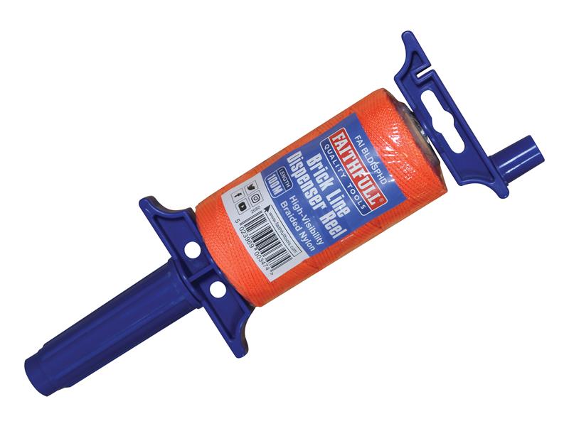 Brick Line Dispenser Reel with Hi-Vis Line 100m (330ft)                         