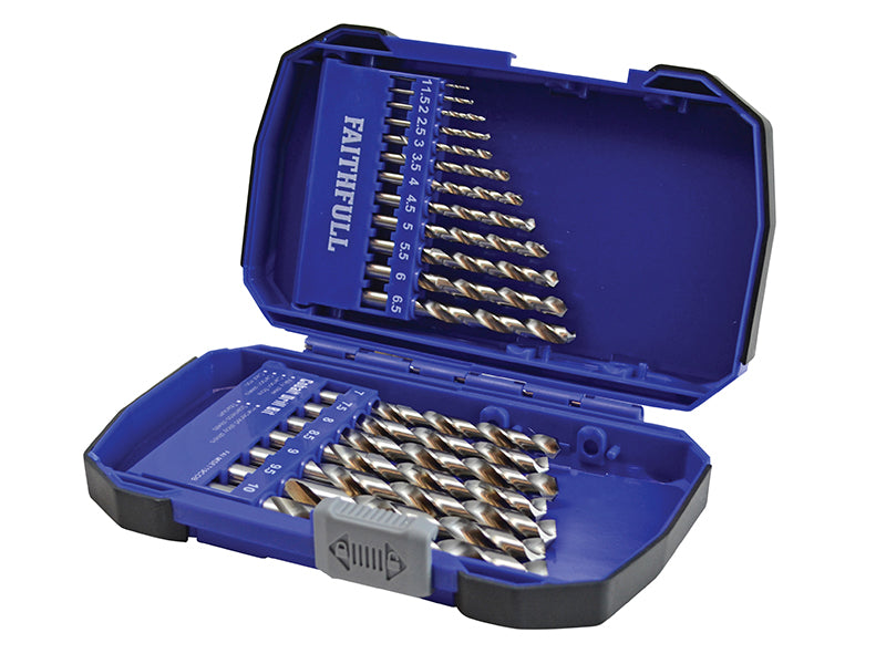 Cobalt HSS Drill Set M35 1-10mm 19 Piece                                        