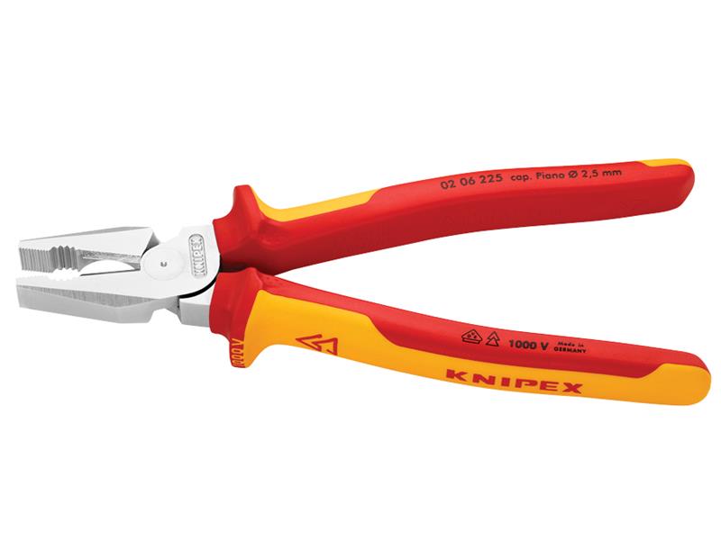 02 06 225 VDE High Leverage Combination Pliers 225mm                            