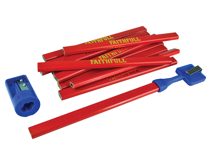 Carpenter's Pencil Kit Red / Medium (Pack 12)                                   