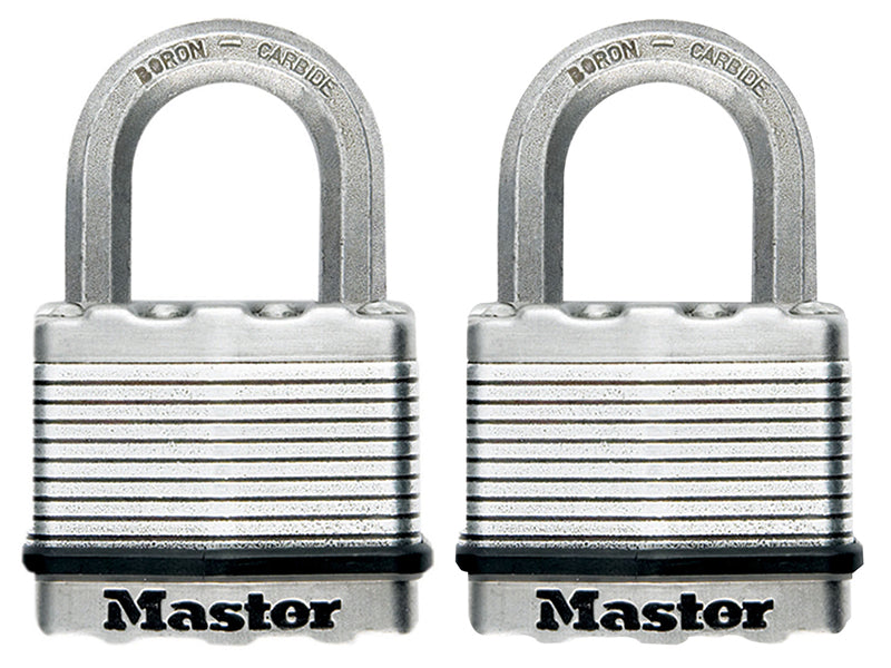 Excell™ Laminated Steel 50mm Padlock - 38mm Shackle - Keyed Alike x 3