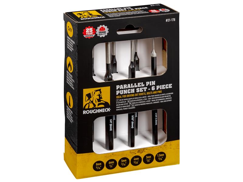 Parallel Pin Punch Set, 6 Piece