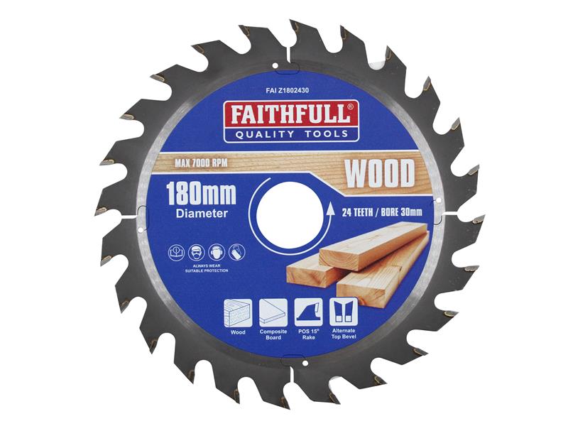 TCT Circular Saw Blade 180 x 30mm x 24T POS