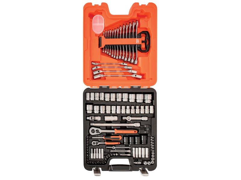 S106 1/4in &1/2in DriveSocket & Spanner Set, 106 Piece                          