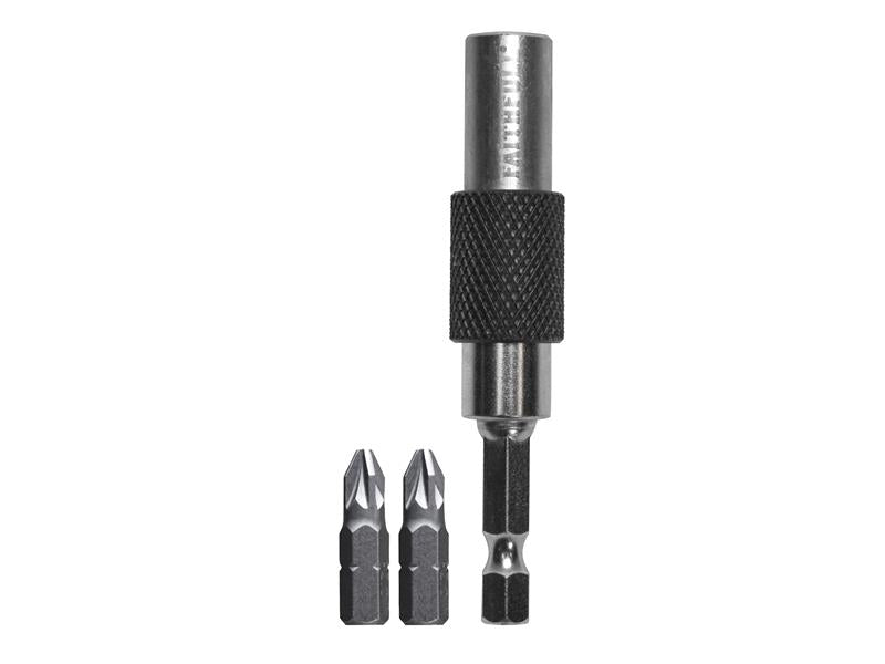 15° Flexi Bit Holder 75mm & PZ2(x2) Bits                                        