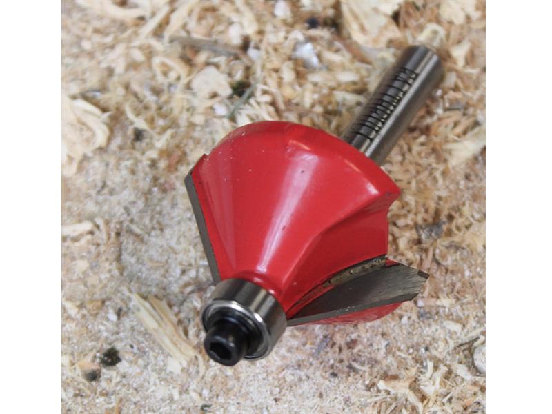 Router Bit TCT 45° Chamfer 1/4in Shank                                          