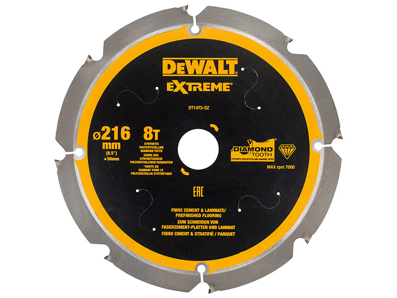 Extreme PCD Fibre Cement Saw Blade 216 x 30mm x 8T                              