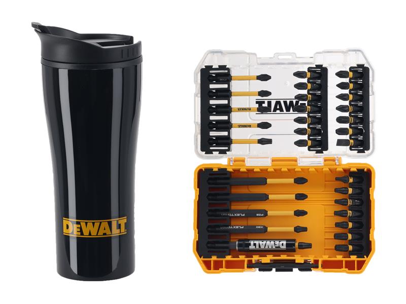 DT70903T FLEXTORQ™ Bit Set, 32 Piece & Travel Mug