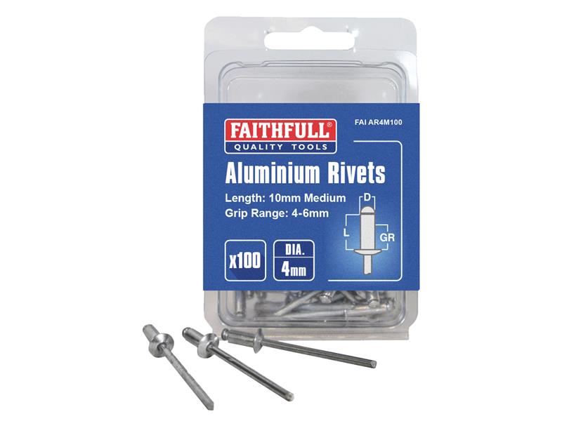 Aluminium Rivets 4.8 x 8mm Short Pre-Pack of 50