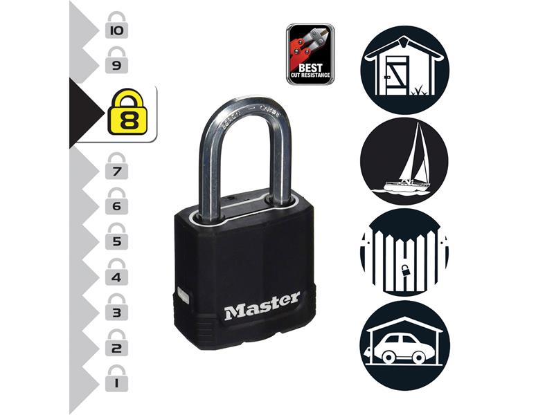 Excell™ Weather Tough 51mm Padlock 5-Pin - 51mm Shackle