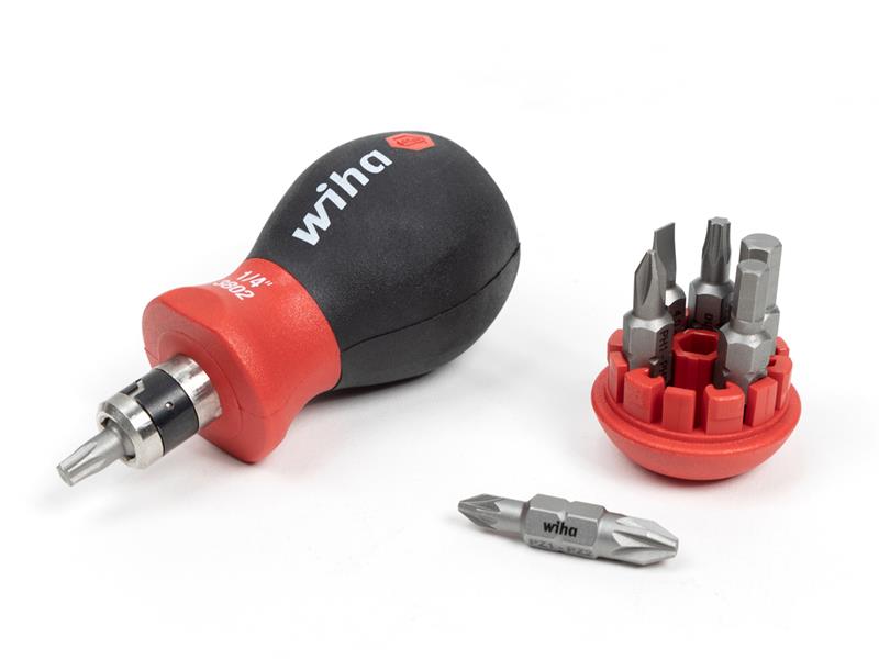 Magnetic SoftFinish® Stubby Screwdriver with Bit Magazine (PH, PZ)