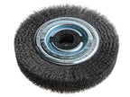 Wheel Brush D250mm x W30-35 x 100 Bore Steel Wire 0.30 + Adaptors Set 4 +1