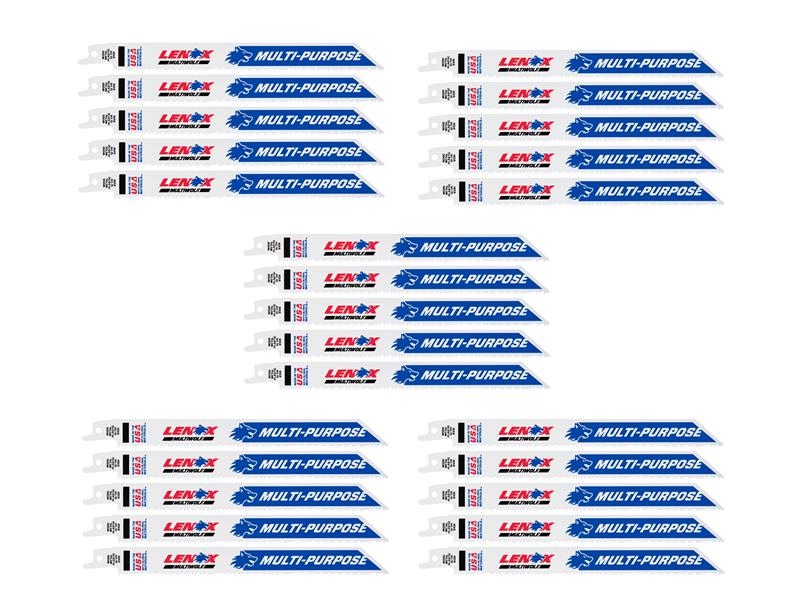 MultiWolf Wave Edge Reciprocating Saw Blade 152 x 25 x 1.1mm 14 TPI (Pack 5)