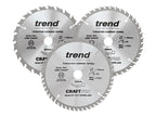 CraftPro Cordless Saw Blade 165 x 20mm x 24T/40T (Pack 3)