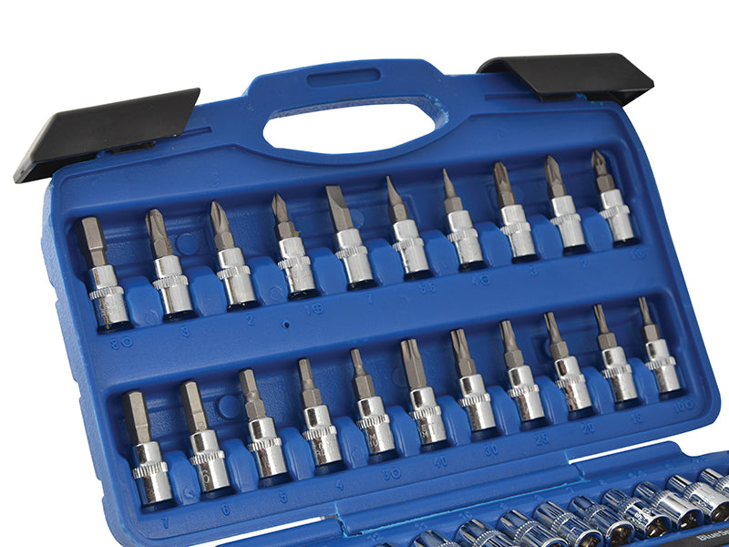 1/4in Square Drive Socket & Bit Set, 46 Piece                                   
