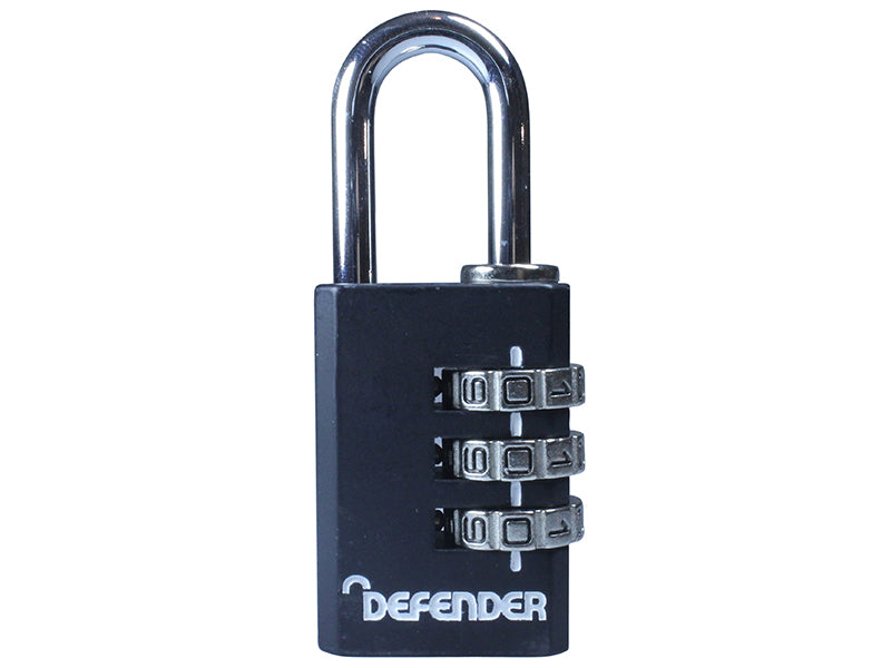Black Die-Cast Combination Padlock 30mm                                         