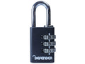 Black Die-Cast Combination Padlock 30mm                                         