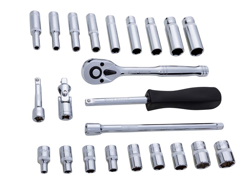 1/4in Metric Socket Set, 24 Piece                                               
