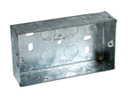 Metal Twin Socket Box 25mm (Pack 5)                                             