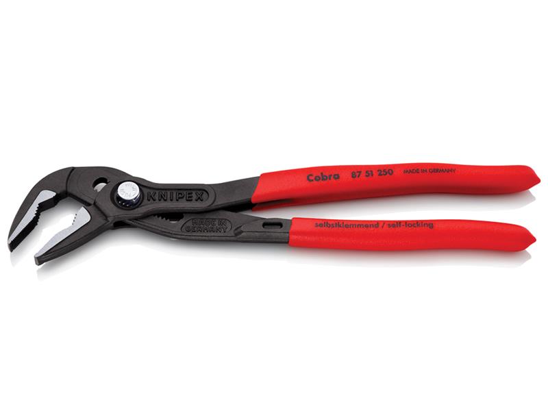 87 51 250 Cobra® ES Extra Slim Water Pump Pliers Plastic Coated Grip 250mm      