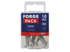 Self-Tapping Screw Pozi Compatible Pan Head SS 1.1/2in x 10 ForgePack 10        
