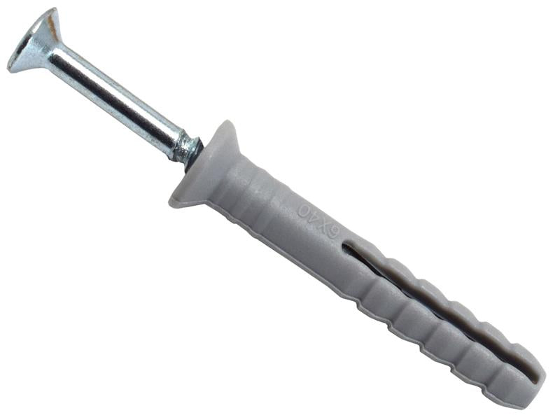 Nylon Hammer-In Fixing 8 x 80mm (100)