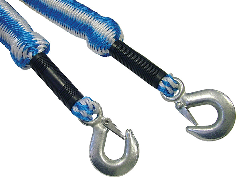 Tow Rope Expanding 4m Metal Hooks 3 Tonnes                                      