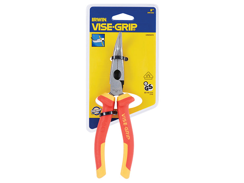 High Leverage VDE Bent Nose Pliers 200mm (8in)