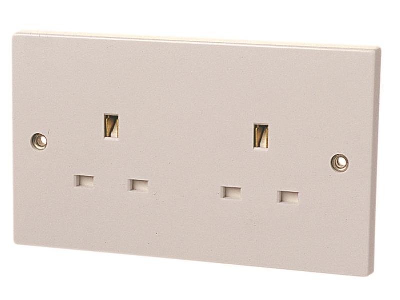 Unswitched Socket 2-Gang 13A