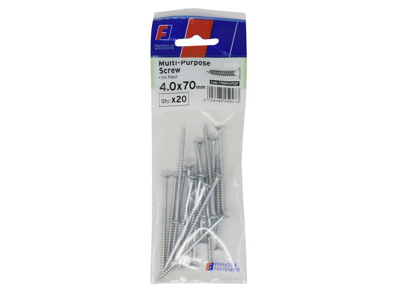 Multi-Purpose Pozi Screw CSK ST ZP 5.0 x 90mm ForgePack 10