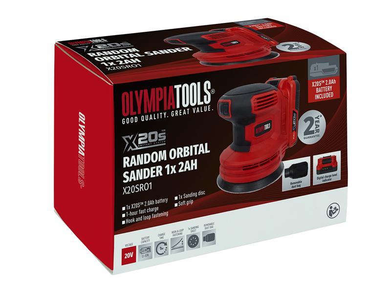 X20S™ Random Orbital Sander 20V 1 x 2.0Ah Li-ion