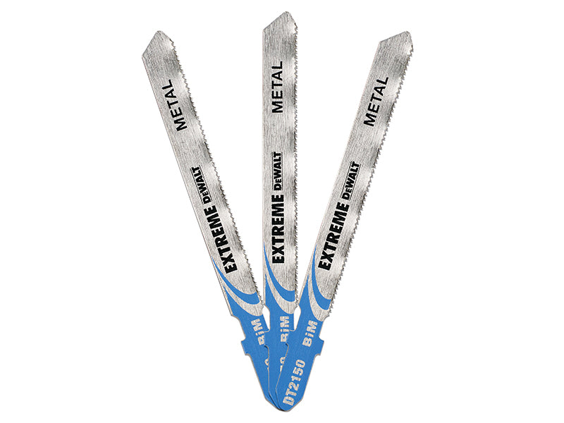 DT2150 EXTREME Metal Cutting Jigsaw Blades Pack of 3                            