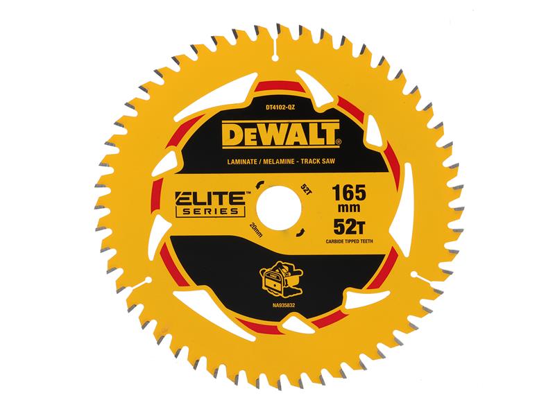 DT4102 Laminate/Melamine Blade 165 x 20mm x 54T