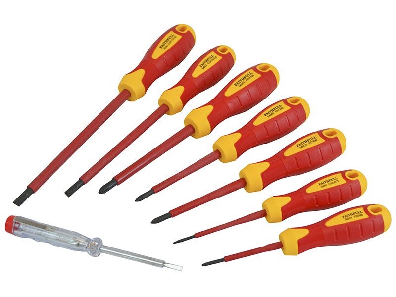 VDE Soft Grip Screwdriver Set (Case), 8 Piece                                   