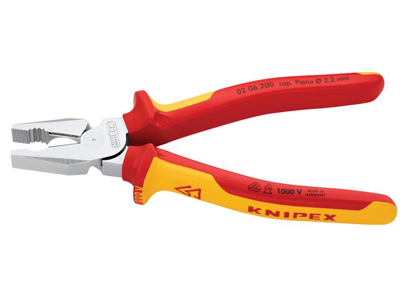 02 06 200 VDE High Leverage Combination Pliers 200mm                            