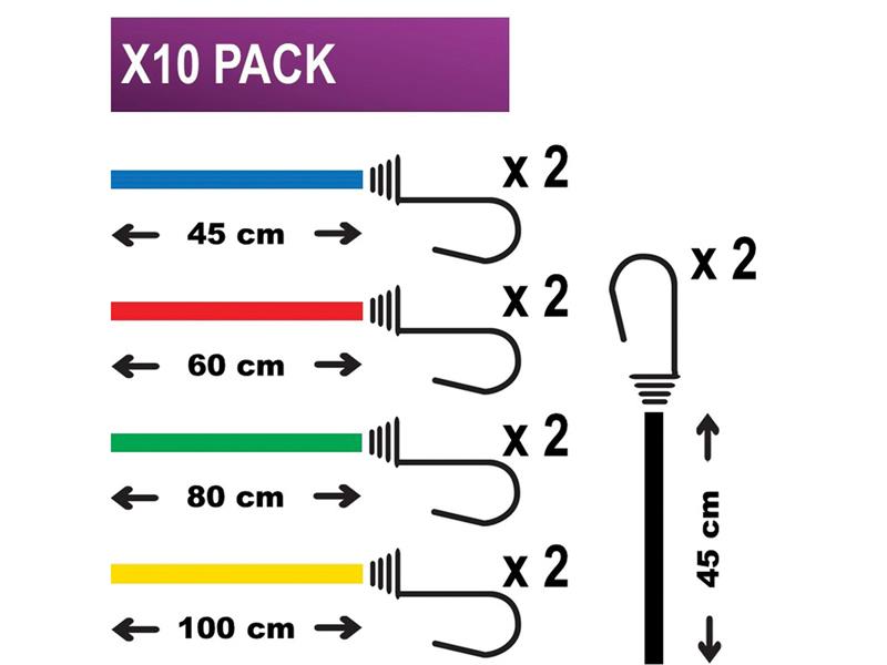 Twin Wire™ Bungee Organiser 10 Piece