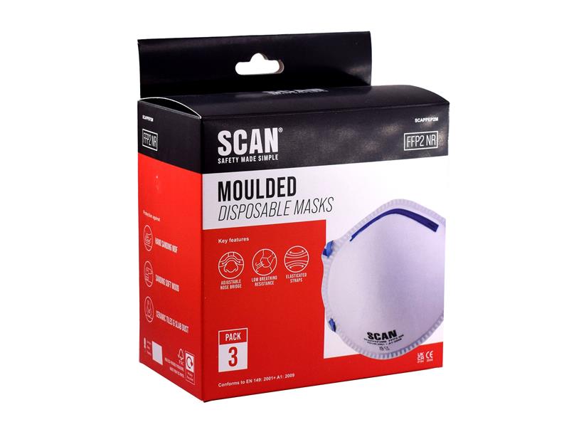 Moulded Disposable Mask FFP2 Protection (Pack 20)