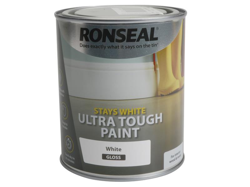 Stays White Ultra Tough Paint Satin White 750ml