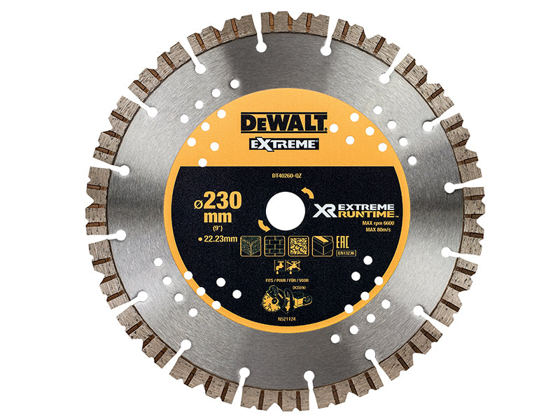 DT40260 Extreme Diamond Cutting Blade 230 x 22.23mm                             