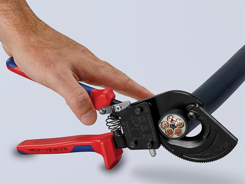 95 31 250 Ratchet Action Cable Cutter Multi-Component Grip 250mm                