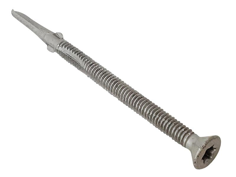 TechFast Timber to Steel CSK/Wing Screw No.5 Tip 5.5 x 80mm Box 100