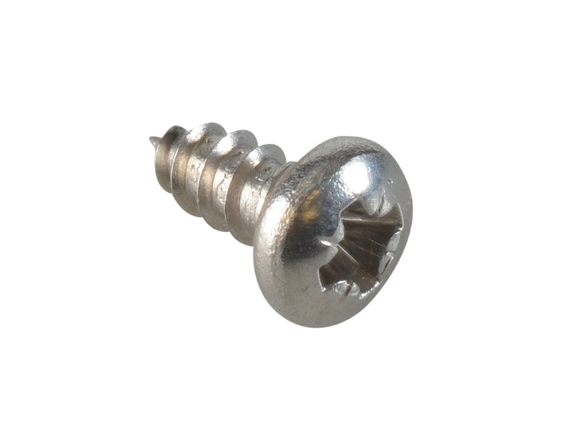 Self-Tapping Screw Pozi Compatible Pan Head SS 1/4in x 4 ForgePack 80           