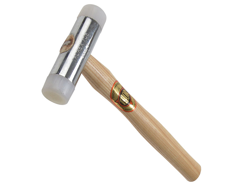 720N Thorex Nylon Hammer - Wood Handle & Cast Iron Head 63mm 2200g
