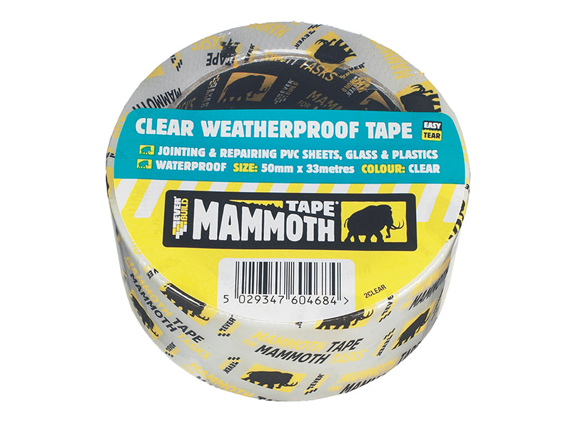 Weatherproof Tape 50mm x 10m Clear                                              