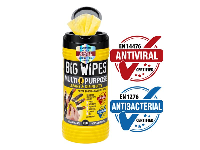Multi-Purpose Pro+ Antiviral Wipes (Tub 80)                                     